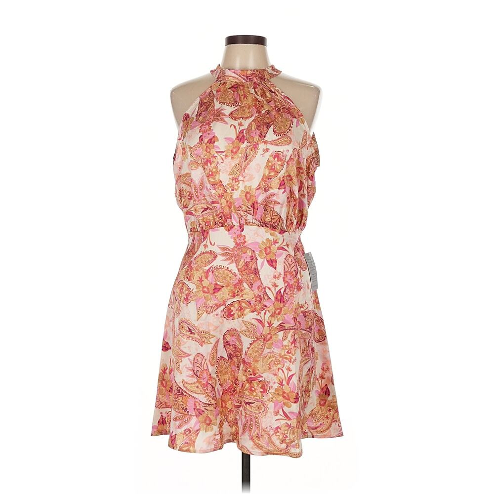 NWT Lush Paisley/Floral Prink Mini Dress - Size L